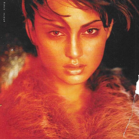 Anna Huling pin-striped linen coat with faux fur collar and cuffs. - Picture 8 of 14